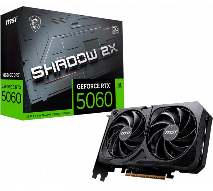 Placa de Video MSI GeForce RTX 5060 8GB SHADOW X2 OC