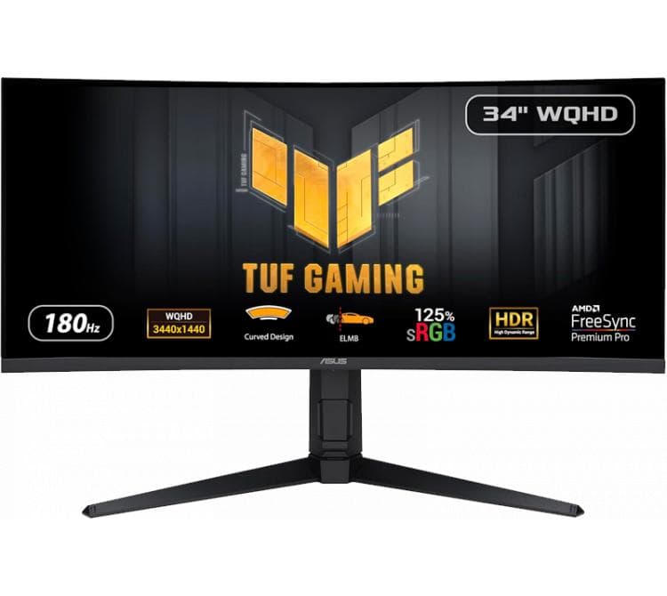Monitor Gamer ASUS TUF VG34VQL3A-J 34" Curvo 1500R WQHD VA 180Hz AMD Freesync Premium Pro