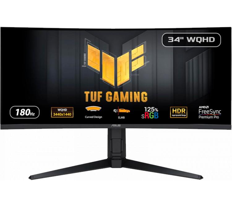 Monitor Gamer ASUS TUF VG34VQL3A-J 34" Curvo 1500R WQHD VA 180Hz AMD Freesync Premium Pro