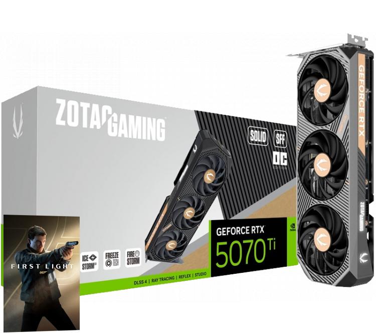 Placa de Video Zotac GeForce RTX 5070 Ti 16GB GDDR7 SOLID SFF OC