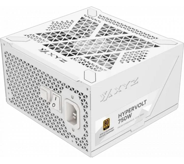 Fuente XYZ 750W 80 Plus Gold ATX 3.1 PCIe 5.1 Full Modular HYPERVOLT White