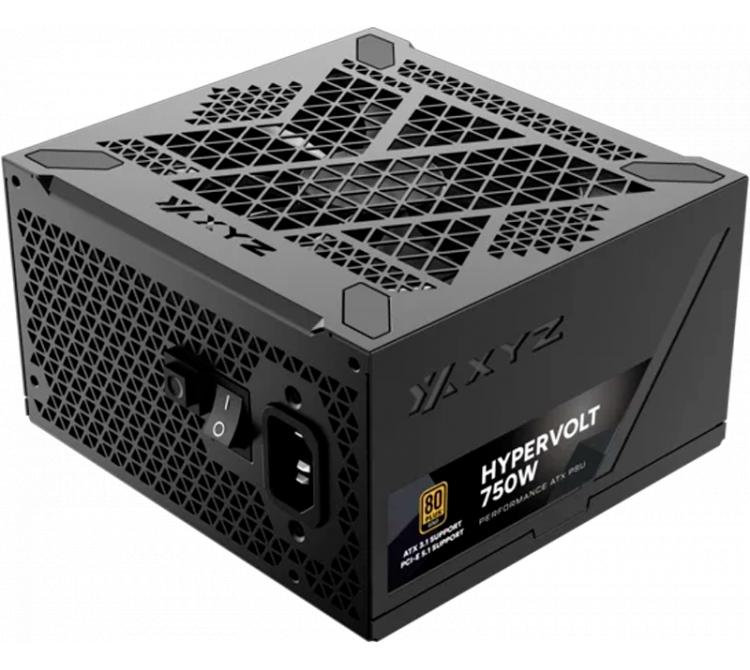 Fuente XYZ 750W 80 Plus Gold ATX 3.1 PCIe 5.1 Full Modular HYPERVOLT Black