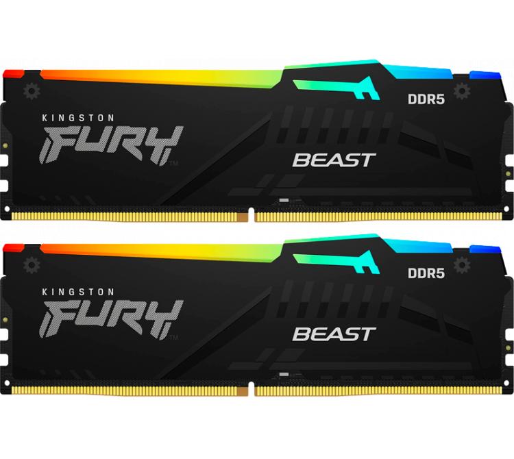 Memoria Kingston DDR5 32GB (2x16GB) 6000MHz Fury Black RGB CL30 AMD EXPO