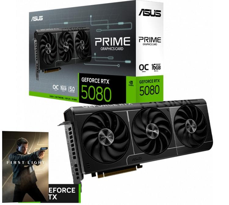 Placa de Video ASUS PRIME GeForce RTX 5080 16GB GDDR7 OC