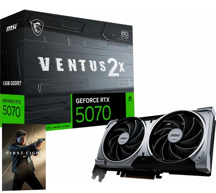 Placa de Video MSI GeForce RTX 5070 12GB GDDR7 VENTUS 2X OC