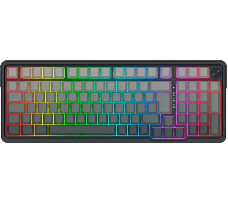 Teclado Mecanico Redragon K686 Eisa PRO MAX Wireless 2.4GHz Bluetooth Switch Red Linear Black/Gray ESP RGB