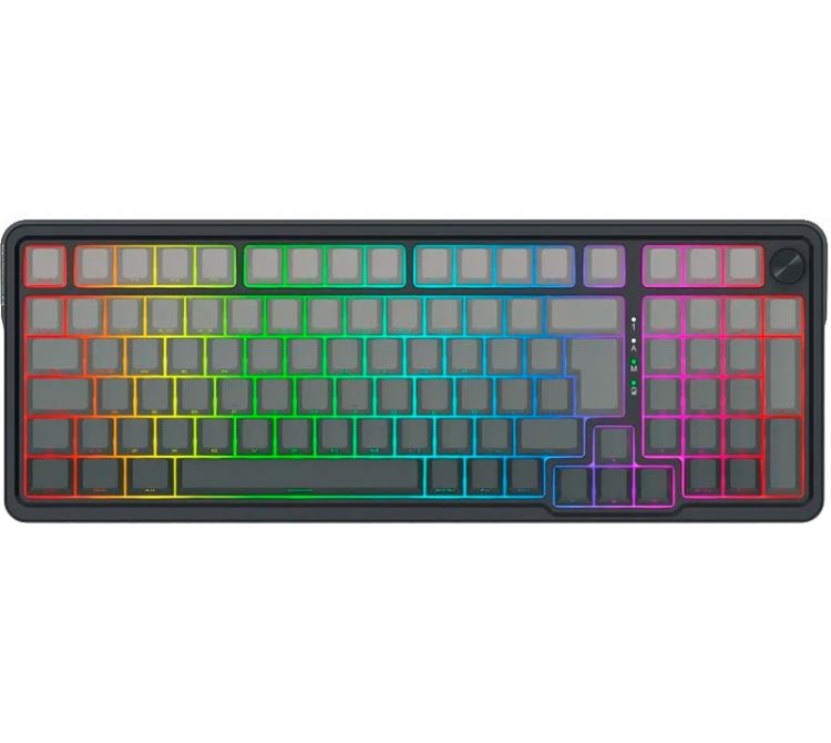 Teclado Mecanico Redragon K686 Eisa PRO MAX Wireless 2.4GHz Bluetooth Switch Red Linear Black/Gray ESP RGB
