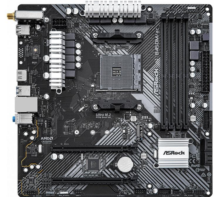 Mother Asrock B450M/AC AM4 WIFI R2.0 CAJA BLANCA BULK - OUTLET