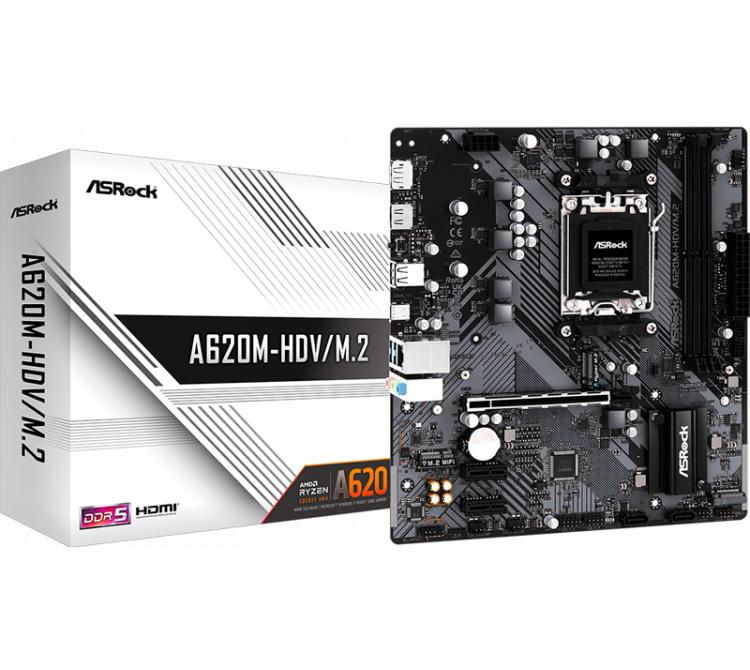 Mother Asrock A620M-HDV/M.2 AM5 DDR5 BULK - OUTLET