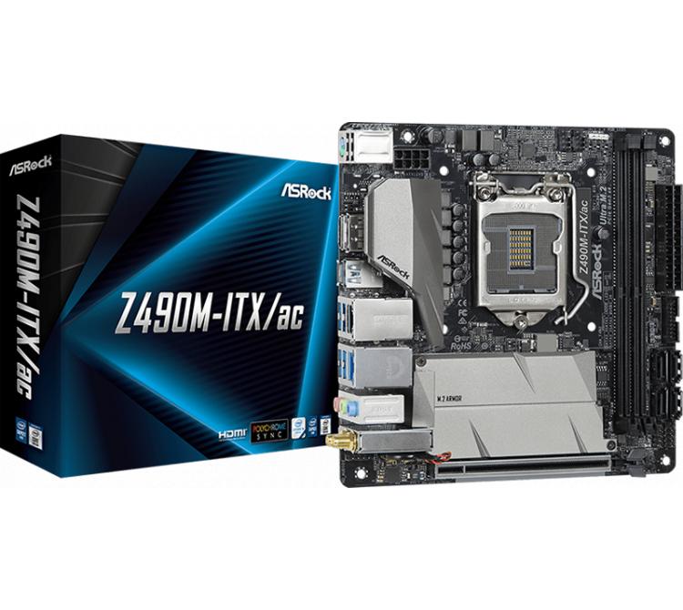 Mother Asrock Z490M-ITX/ AC Intel 10th Gen BULK - OUTLET