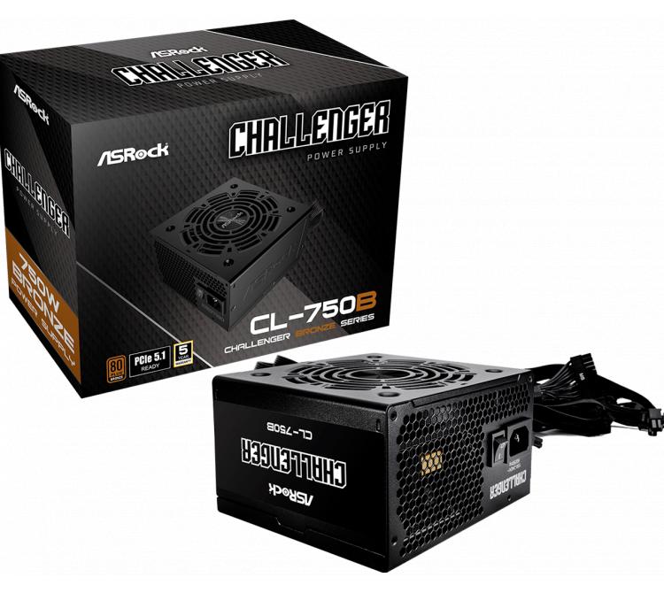 Fuente Asrock 750W 80 Plus Bronze Challenger CL-750B