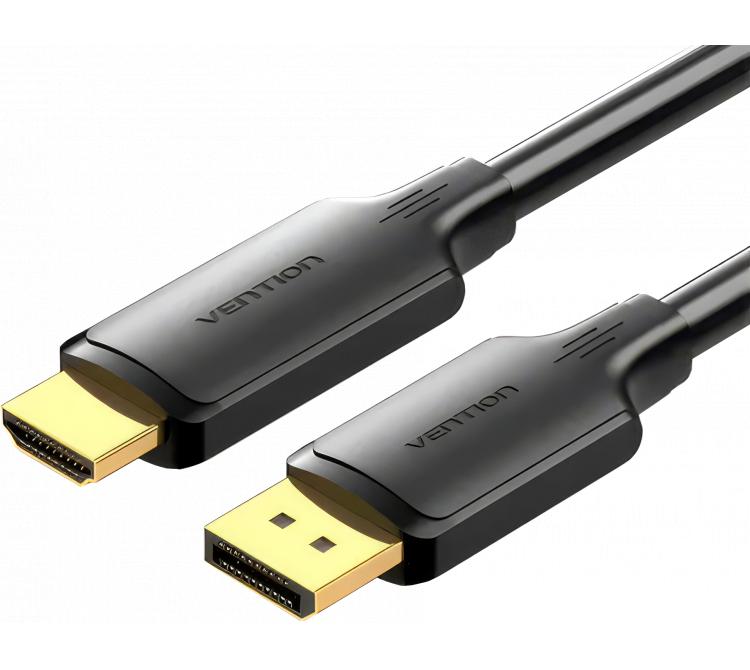 Cable Display Port A Hdmi 4k 30hz 2k 60hz 3d 1.8 M Vention Negro