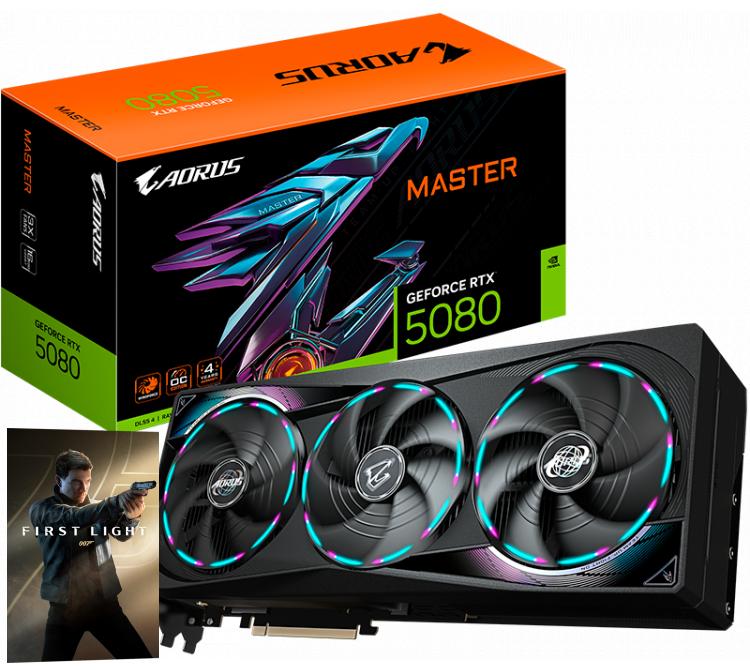 Placa de Video Gigabyte AORUS GeForce RTX 5080 16GB GDDR7 MASTER