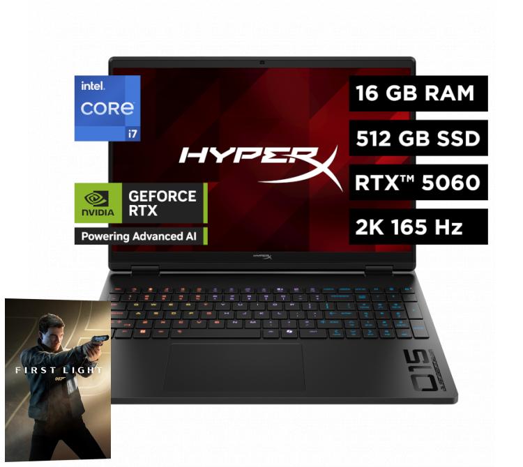 Notebook HP HyperX OMEN 15 15.3" Intel Core i7 14650HX 16GB DDR5 SSD 1TB RTX 5060 Win11 15-ga0001la