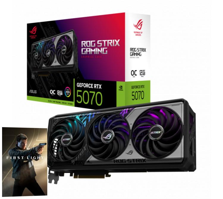 Placa de Video ASUS ROG Strix GeForce RTX 5070 12GB GDDR7 Gaming OC