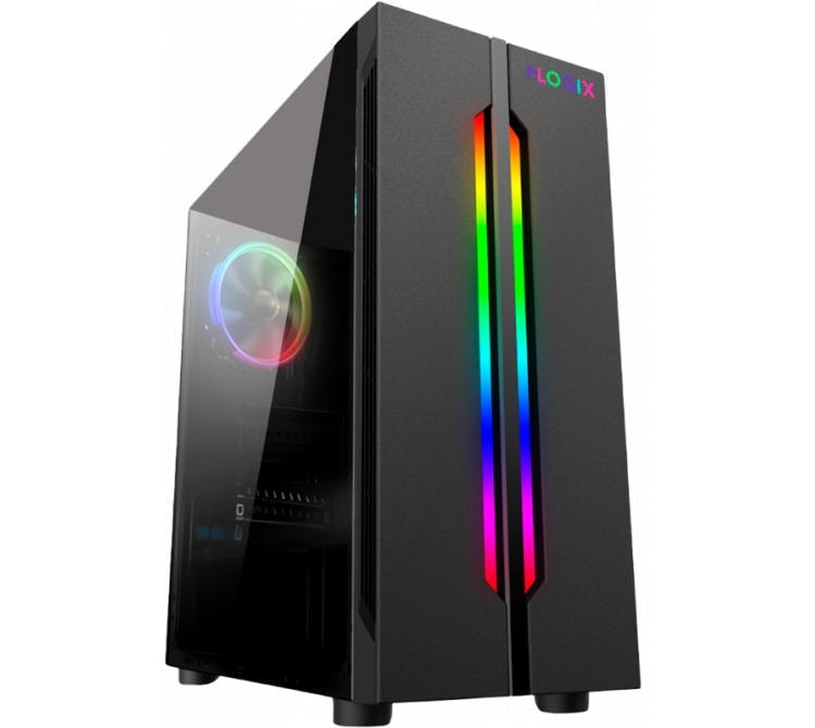 Gabinete MLOGIX Sword RGB 1x120mm Fan M-ATX Vidrio Templado
