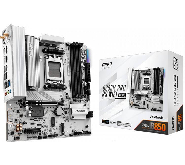 Mother Asrock B850M PRO RS WIFI WHITE AM5 DDR5 BULK - OUTLET