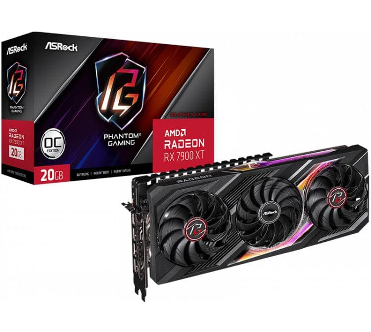 Placa de Video Asrock Radeon RX 7900 XT 20GB GDDR6 Phantom Gaming OC BULK - OUTLET