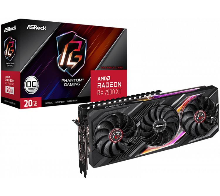 Placa de Video Asrock Radeon RX 7900 XT 20GB GDDR6 Phantom Gaming OC BULK - OUTLET