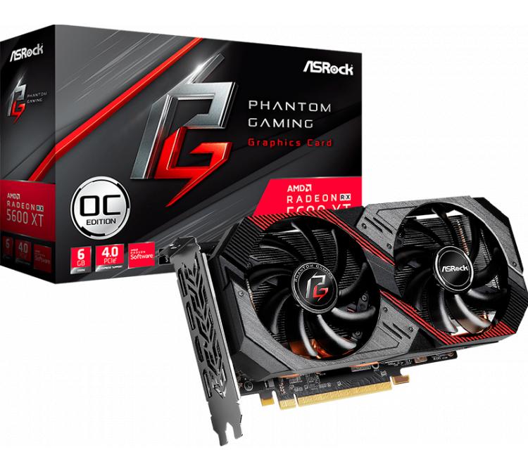 Placa de Video Asrock Radeon RX 5600 XT 6GB GDDR6 Phantom Gaming D2 OC 14 Gbps BULK - OUTLET