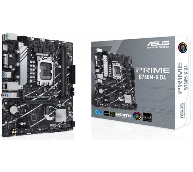 Mother ASUS PRIME B760M-K D4 12/13/14th Gen LGA1700 DDR4 BULK - OUTLET