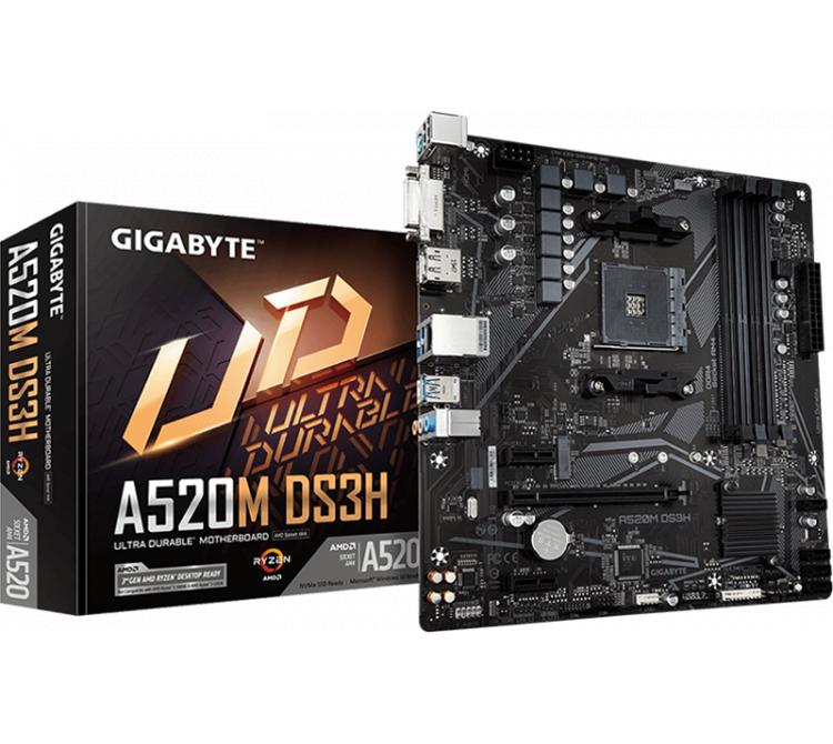 Mother Gigabyte A520M DS3H AM4 BULK - OUTLET