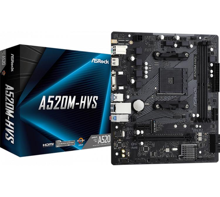 Mother Asrock A520M-HVS AM4 BULK - OUTLET