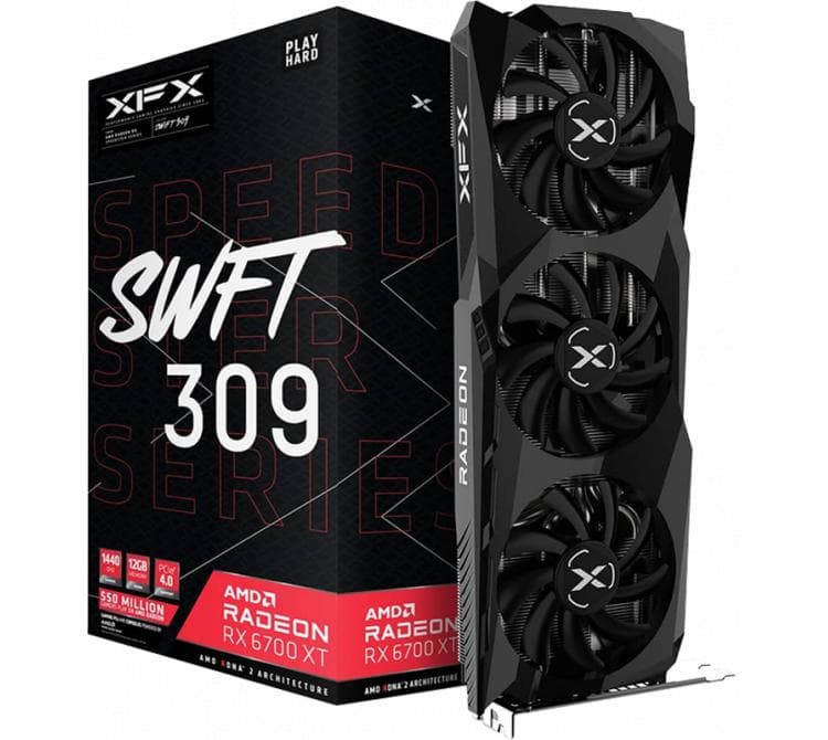 Placa de Video XFX Radeon RX 6700 XT CORE 12GB GDDR6 SWFT 309 BULK - OUTLET