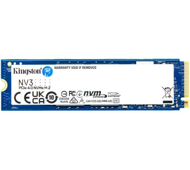 Disco Sólido SSD M.2 Kingston 1TB NV3 6000MB/s NVMe PCI-E Gen4 x4 BULK - OUTLET