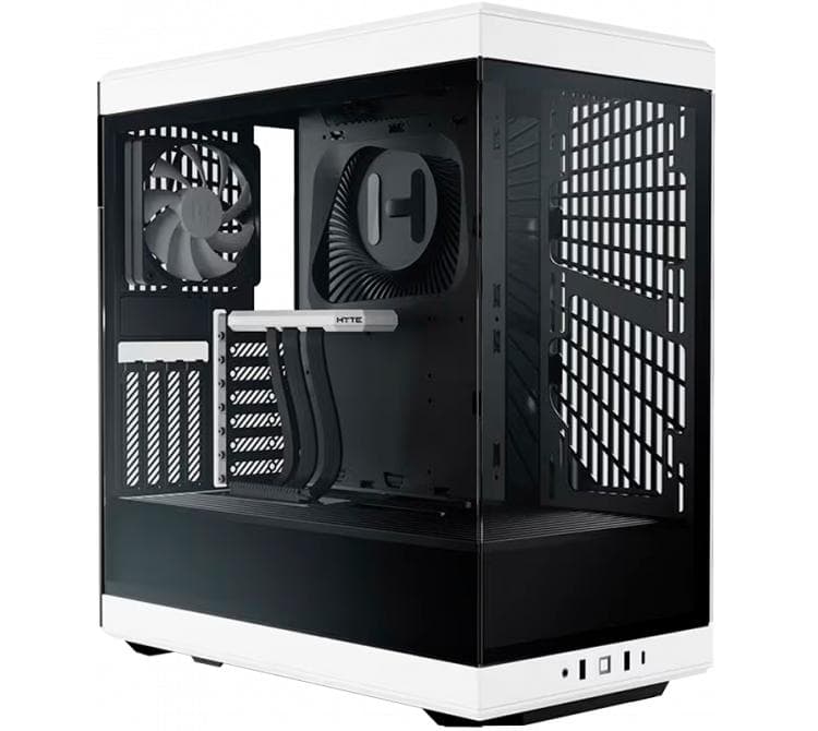 Gabinete HYTE Y40 Black&White Vidrio Templado 2x120mm Fans Vertical GPU Mount Inc. Cable Riser PCIe 4x16 USB-C 3.2 X 1 BULK - OUTLET