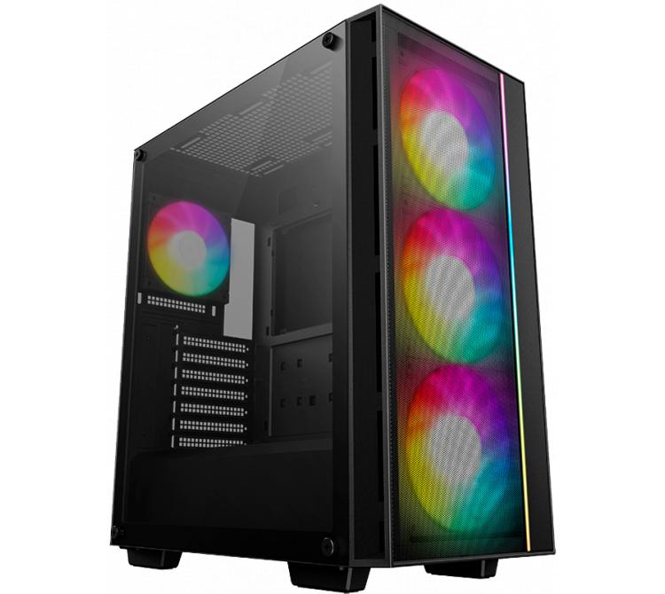 Gabinete DeepCool MATREXX 55 MESH V4 USB-C 3x140mm 1x120mm ARGB Fans Vidrio Templado BULK - OUTLET