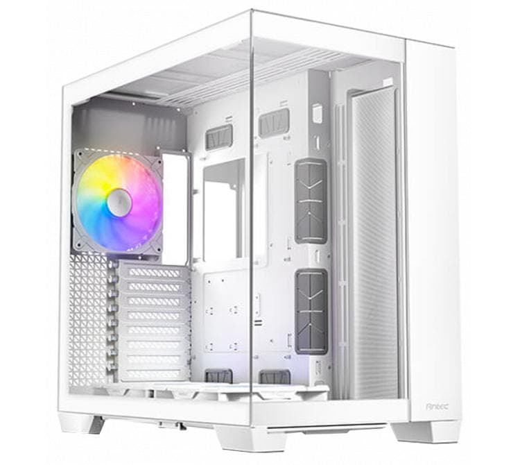 Gabinete Antec C8 ARGB White 2x160mm Reverse Fans + 1x140mm ARGB Fan Vidrio Templado 270° Dual Chamber USB-C BULK - OUTLET