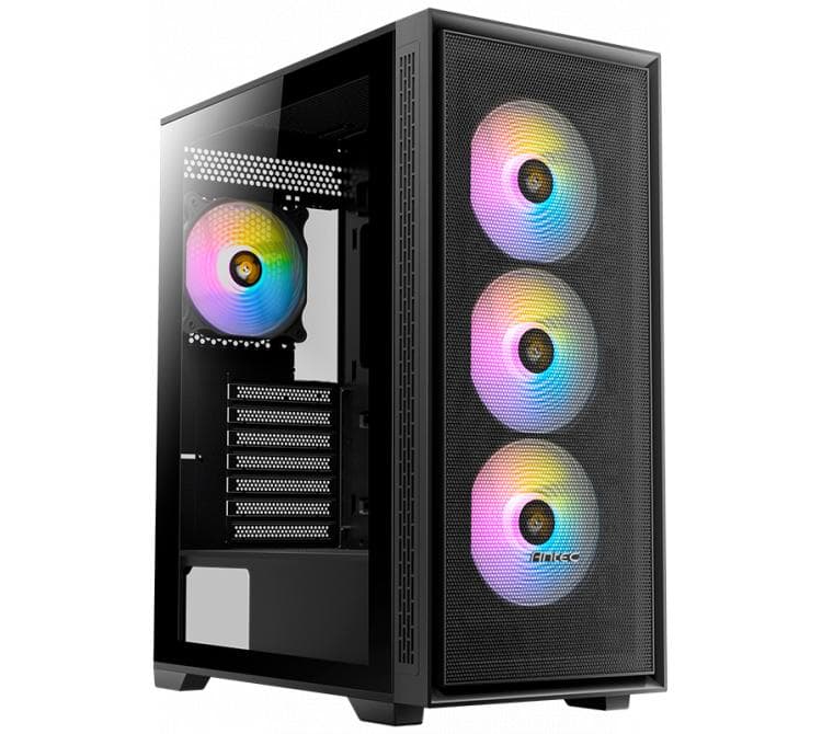 Gabinete Antec AX81 RGB ELITE Black Mesh 4x120mm RGB Fixed Fans Vidrio Templado BULK - OUTLET