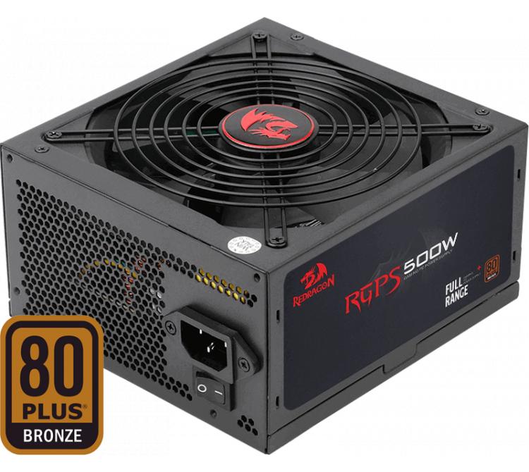 Fuente Redragon 500W 80 Plus Bronze GC-PS001 BULK - OUTLET