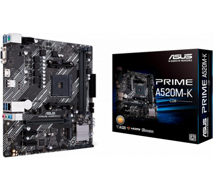 Mother ASUS PRIME A520M-K/CSM DDR4 AM4 BULK - OUTLET