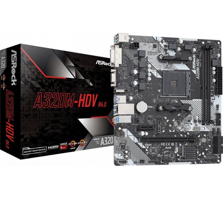 Mother Asrock A320M-HDV R4.0 Ryzen M-ATX BULK - OUTLET