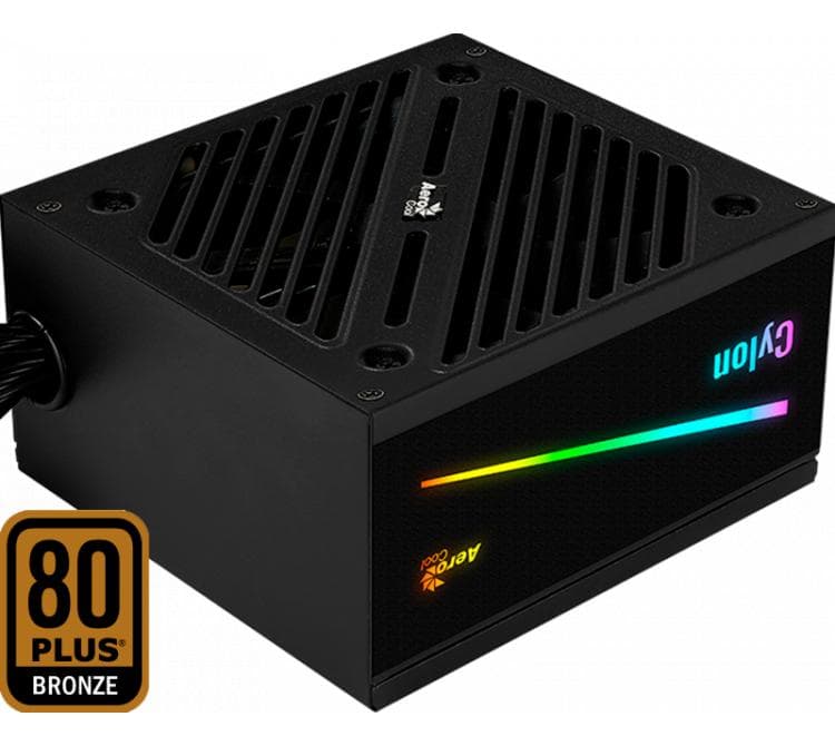 Fuente Aerocool Cylon 700W Full Range RGB 80 Plus Bronze BULK - OUTLET
