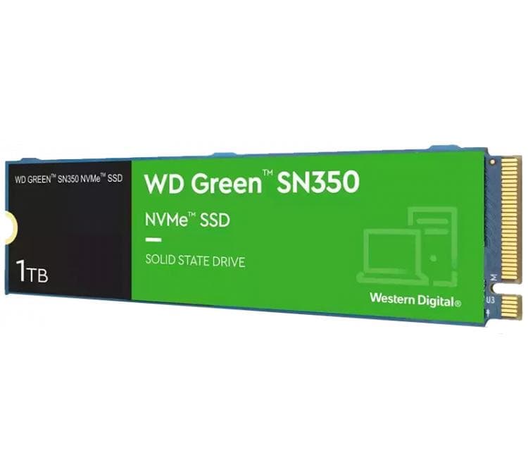 Disco Solido SSD M.2 WD 1TB Green SN350 2400MB/s NVMe PCI-E Gen3 x4 BULK - OUTLET