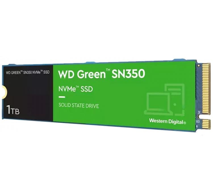 Disco Solido SSD M.2 WD 1TB Green SN350 2400MB/s NVMe PCI-E Gen3 x4 BULK - OUTLET