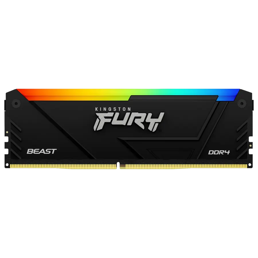 Memoria RAM Kingston FURY Beast DDR4 RGB 32GB 3200MT/s CL16 16Gbit 1.35V Negro