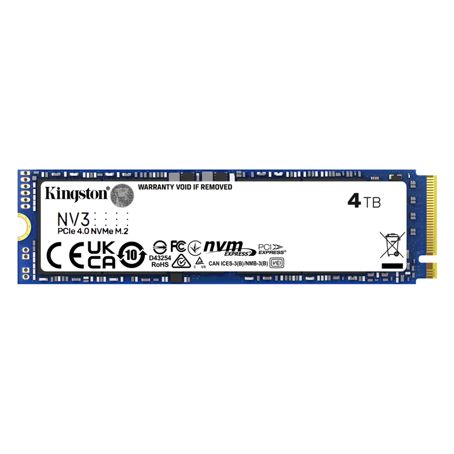 Disco Sólido SSD Kingston NV3 4TB M.2 2280 NVMe PCIe Gen4x4 6000MB/s