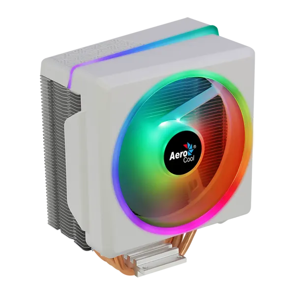 Disipador Air Cooler CPU AeroCool Cylon 4F ARGB 155mm TDP 145W Blanco AMD Intel comp. LGA1700