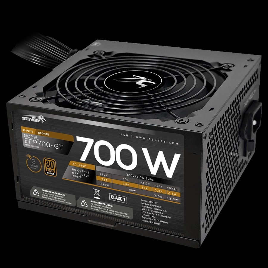 Fuente de Alimentación Sentey EPP700-GT 700W 80 PLUS Bronze ATX 2.31