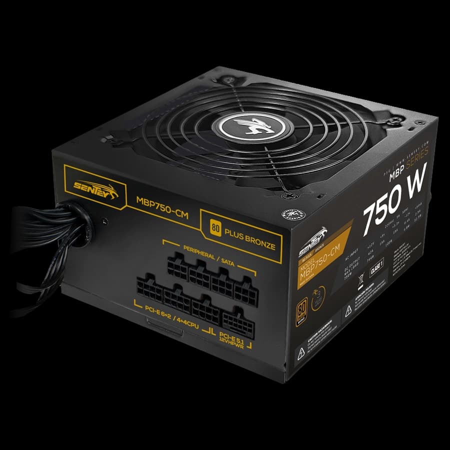 Fuente de Alimentación Sentey MBP750-CM 750W 80 PLUS Bronze Semi Modular ATX 3.1 PCIe 5.1
