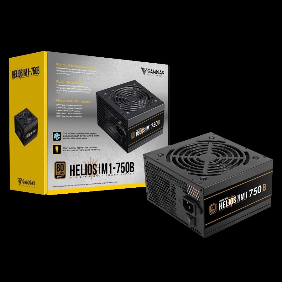 Fuente de Alimentación PSU GAMDIAS HELIOS M1-750B 750W 80 PLUS Bronze