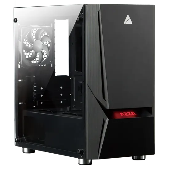 Gabinete AZZA Luminous 110F Mid Tower mATX ARGB 1xFan Negro