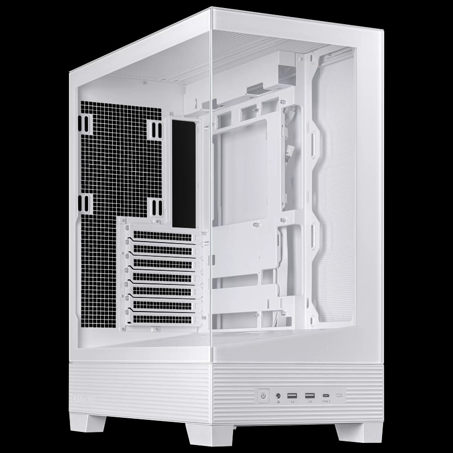 Gabinete ASUS A31 Mid Tower ATX BTF TG USB-C Base Inclinada 8º Blanco