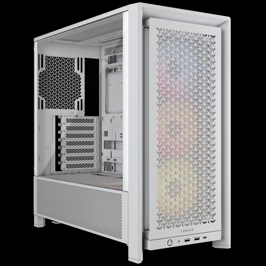 Gabinete CORSAIR FRAME 4000D RS ARGB Mid Tower E-ATX Modular TG USB-C BTF 3xFan Blanco