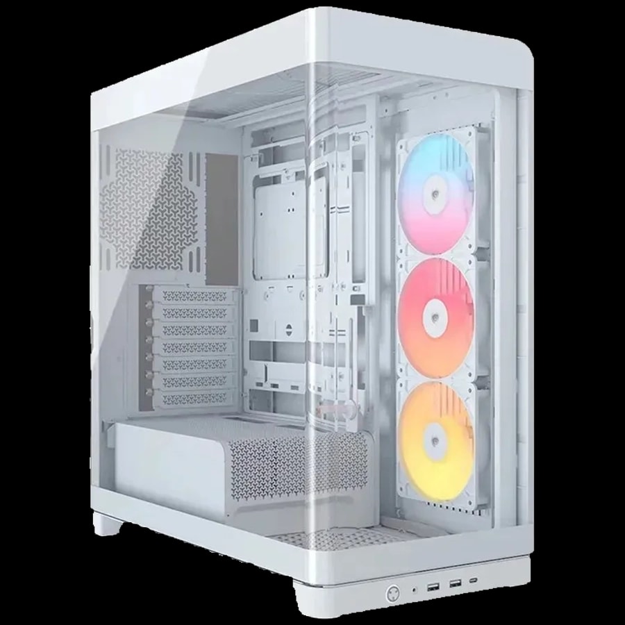 Gabinete CORSAIR FRAME 4500X RS-R ARGB Mid Tower E-ATX BTF TG USB-C 3xFan Blanco