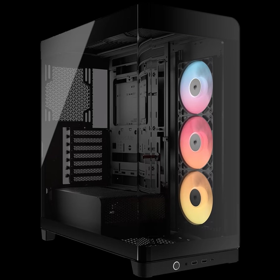 Gabinete CORSAIR FRAME 4500X RS-R ARGB Mid Tower E-ATX BTF TG USB-C 3xFan Negro